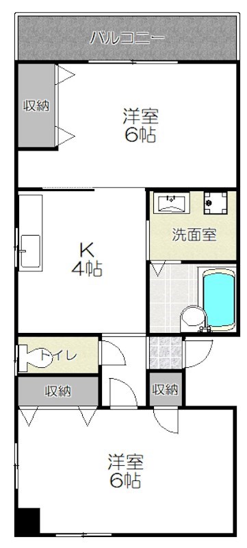 タマリビエール 303号室 間取り