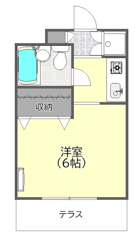 大井ハイツ 102号室 間取り