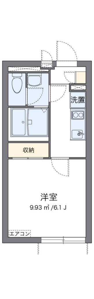 クレイノＺＥＲＯ　２ 204号室 間取り