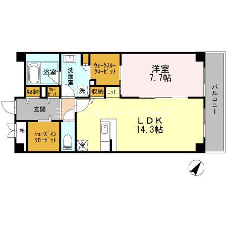 グリーンアベニューV 302号室 間取り