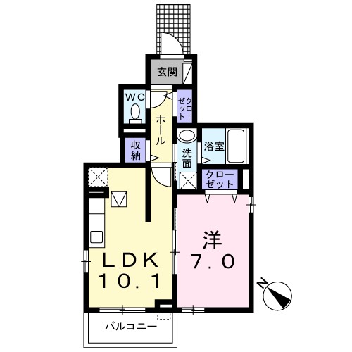 コート　ベルエア 101号室 間取り