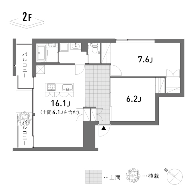 TREES 203号室 間取り