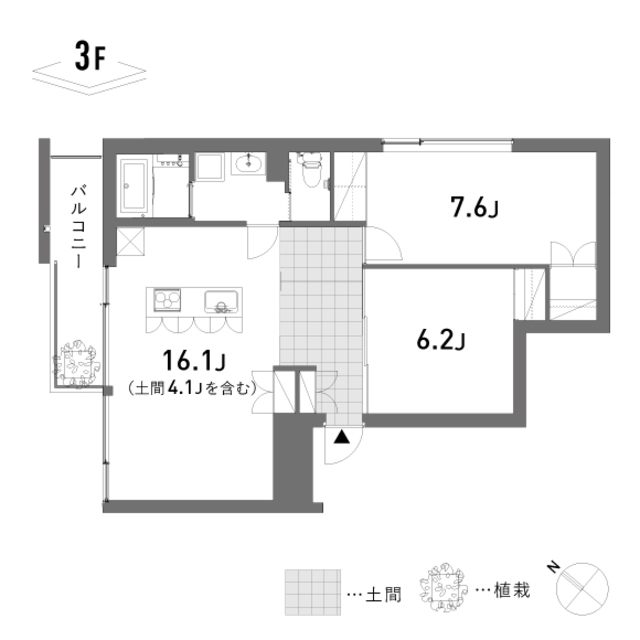 TREES 303号室 間取り