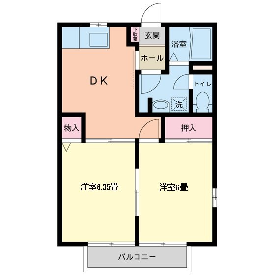 エトワールⅡ  101号室 間取り