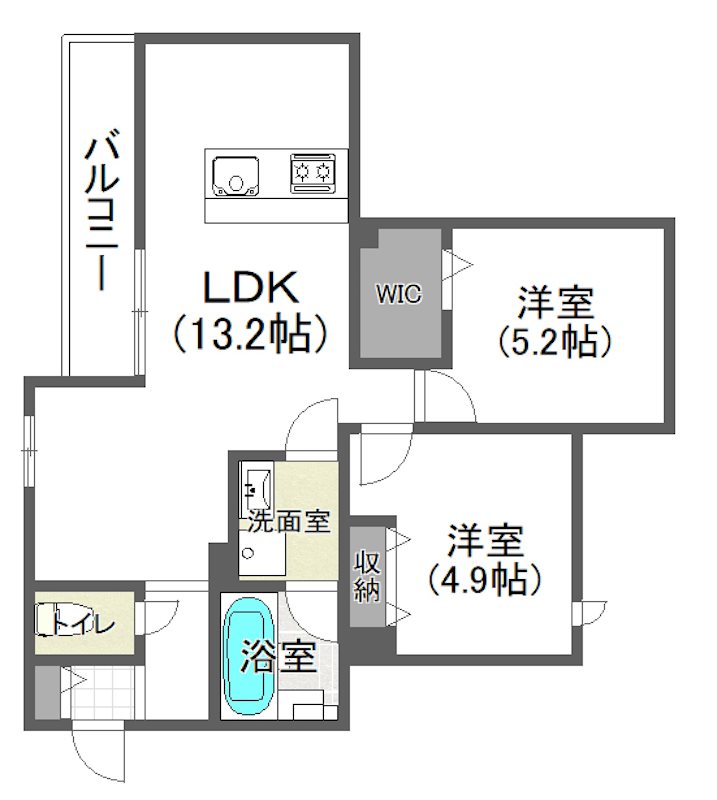 仮称）日向テラス久我山 201号室 間取り