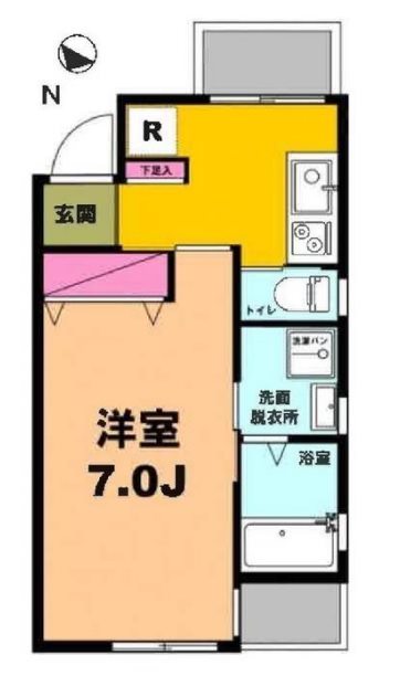 月村マンションNo.20 202号室 間取り