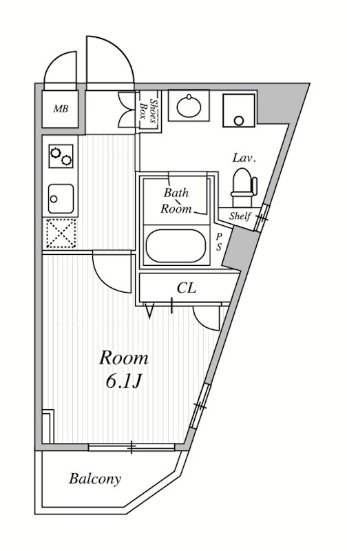 ストリーム多摩川 405号室 間取り
