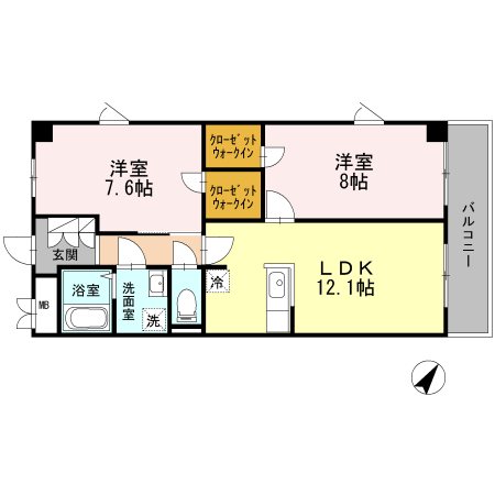 グリーンアベニューV 301号室 間取り