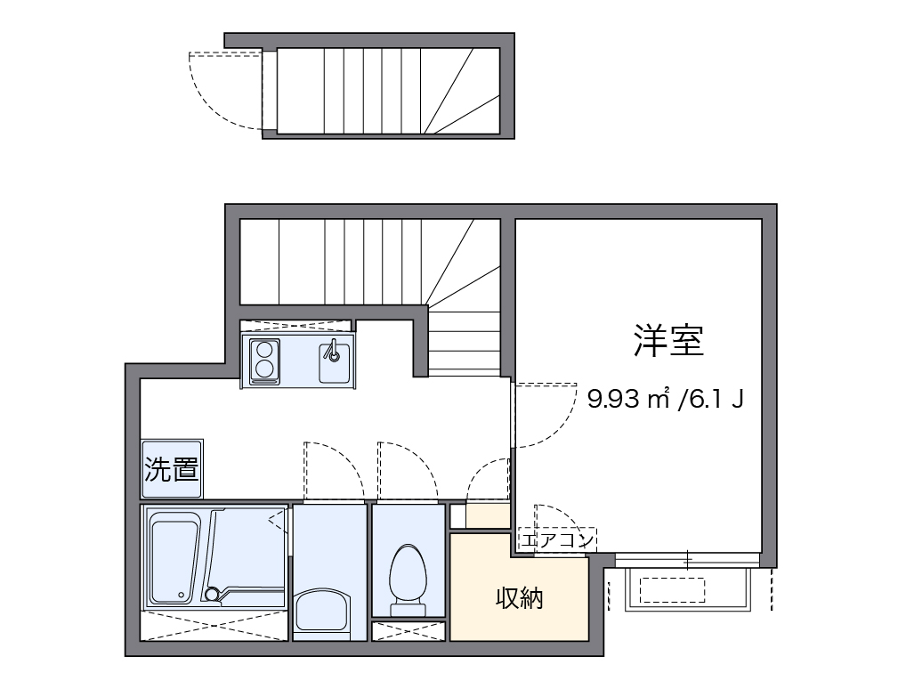 クレイノＬＡＢＯＯＮ下丸子 202号室 間取り