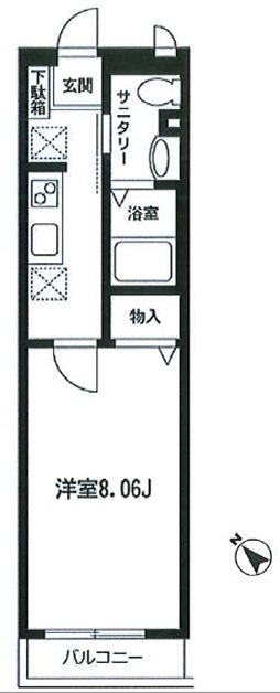 ストリームアネックス 203号室 間取り