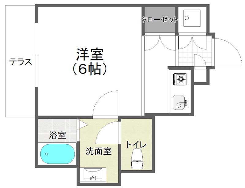大井ハイツ 101号室 間取り
