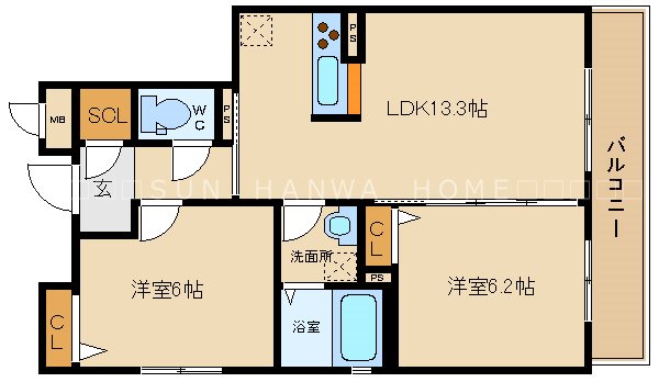 ファミーユ長池Ｂ 間取り