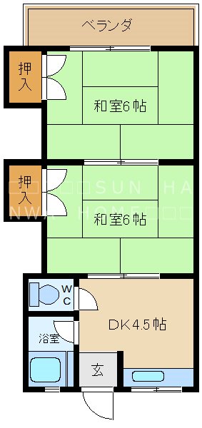 西山本コ－ポラス3号 間取り