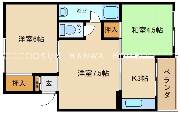 朝風マンション1番館 間取り