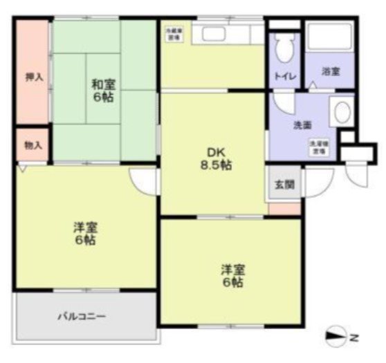 ニューリバーサイド八尾南B棟 間取り
