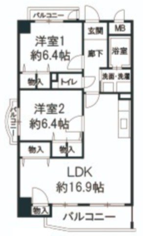 プロスベール高安 間取り