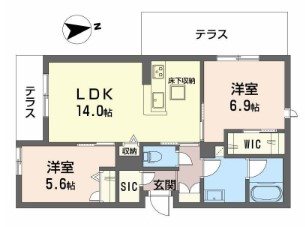 シャーメゾン渋川Ⅲ 間取り