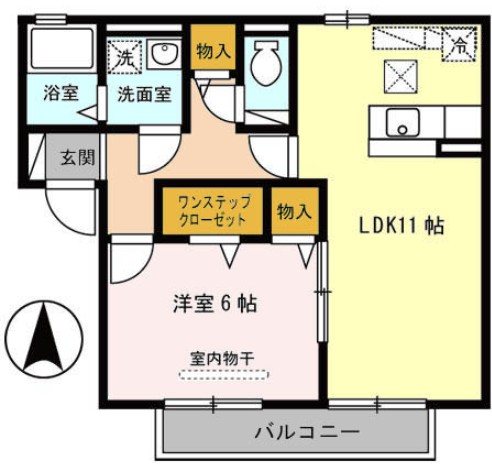 アムールＢ（老原） 間取り