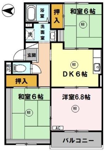 フラワーヒルまつもと 間取り