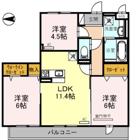 グランドソレーユ久宝寺 間取り
