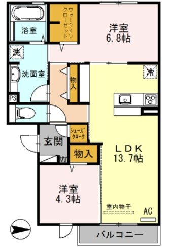 セクレール北本町Ｂ棟 間取り