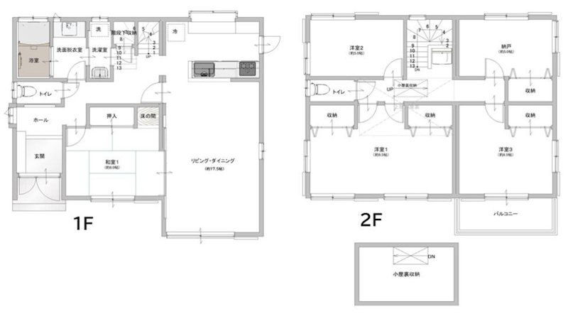 八尾市高安町南貸家 間取り