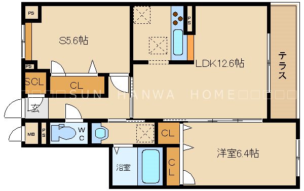クレール月美野Ⅲ番館 間取り