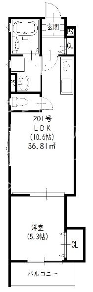クリエオーレ若草町１ 間取り