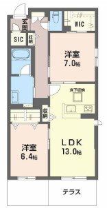 シャーメゾン渋川Ⅲ 間取り