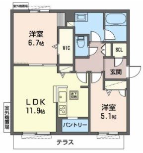 シャーメゾン　シエル 間取り
