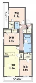 シャーメゾン渋川Ⅲ 間取り