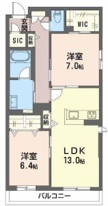シャーメゾン渋川Ⅲ 間取り