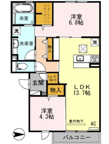 セクレール北本町Ａ棟 間取り