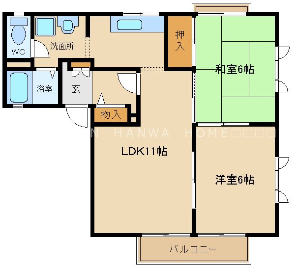 ハイツスバル 間取り