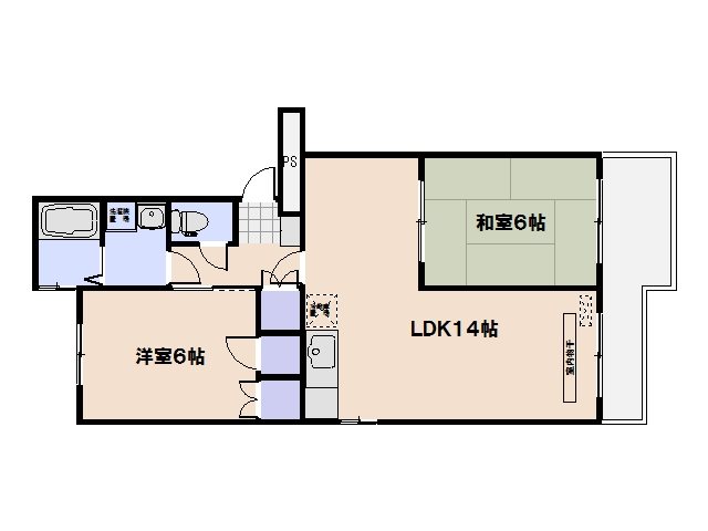 第3桂マンション 102号室 間取り