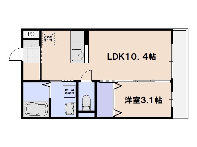 KS 003 102号室 間取り