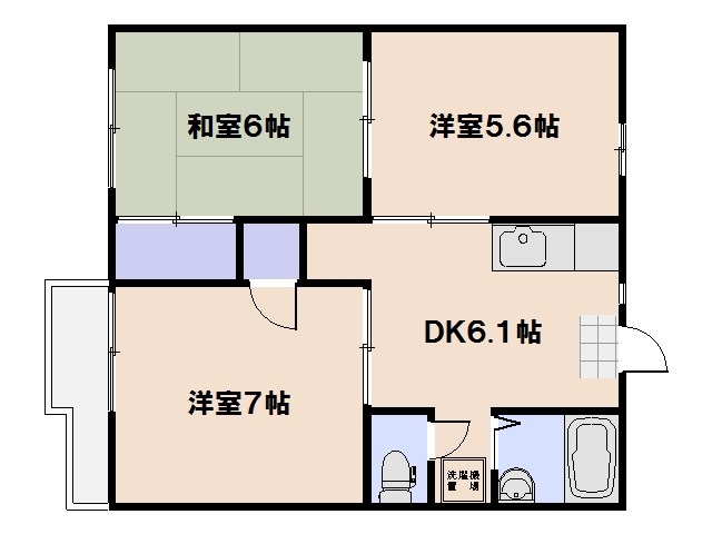 フォーブル吉村A棟 203号室 間取り