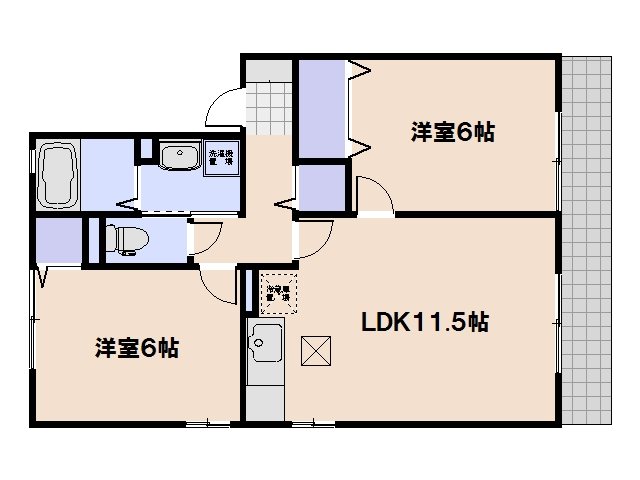 ファミール三筋　A棟 間取り図
