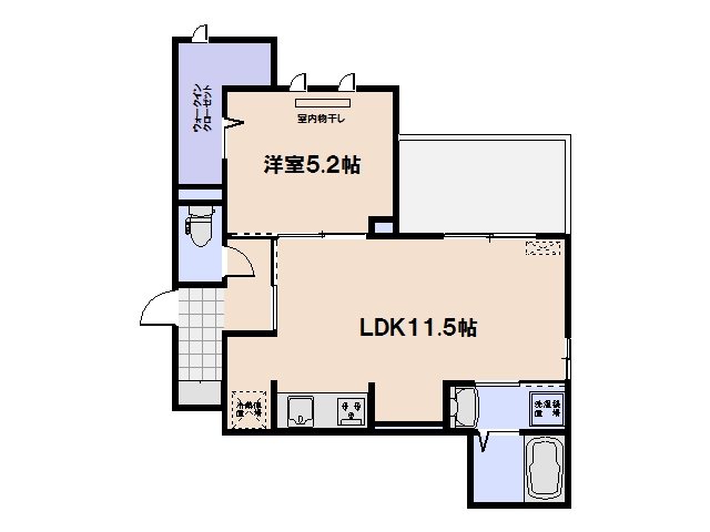 グランテリア楽々園S 301号室 間取り