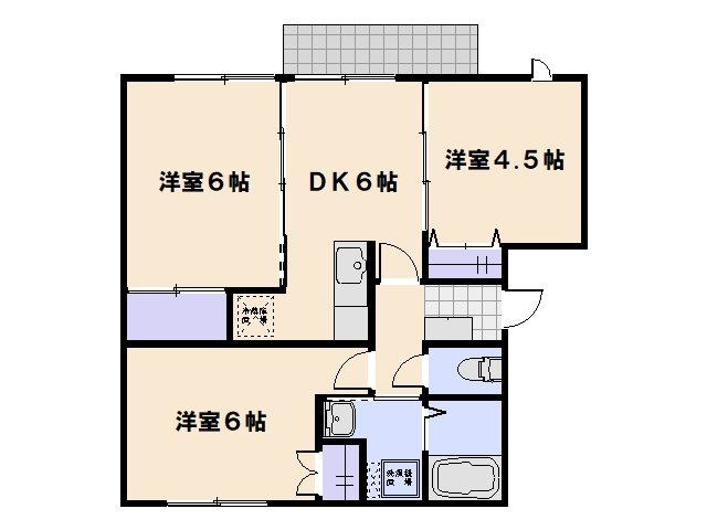 タウニーMH1番館 201号室 間取り