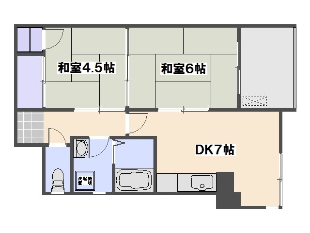 コーポ平和五日市 304号室 間取り