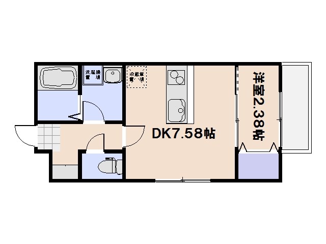 セブンプロート五日市リバーサイドⅡ 104号室 間取り