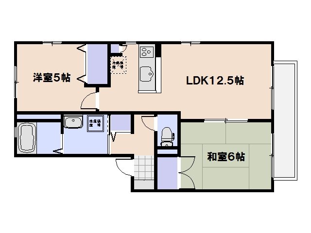 ヴィラージュ旭園 104号室 間取り