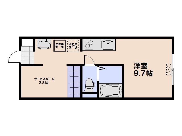 ポルトボヌール五日市参番館 105号室 間取り