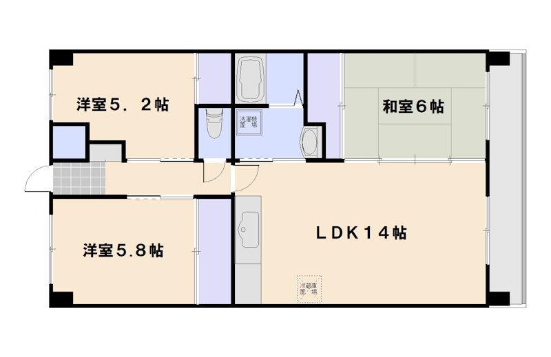 フォレストY's  101号室 間取り