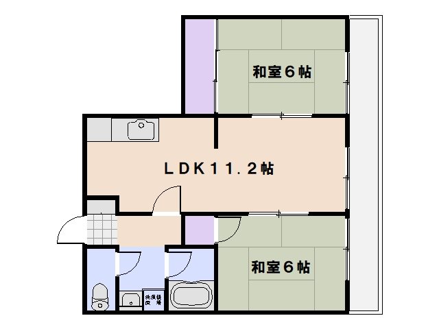 ビューハイツ寺本 202号室 間取り