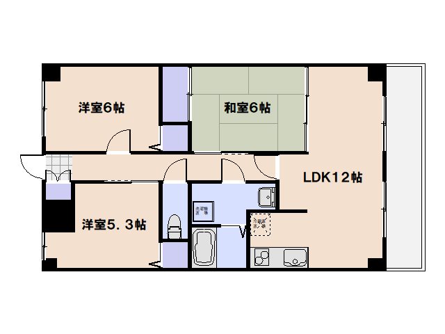 ドルフ井口 302号室 間取り