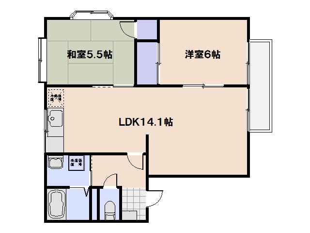 木村コーポ 202号室 間取り