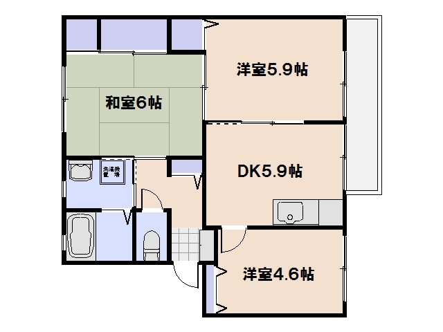パストラーレ　D棟 202号室 間取り