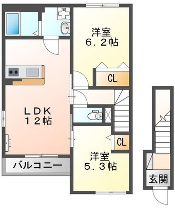 Penny Lane 201号室 間取り